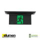 Black Recess-mount Blade Exit Sign with build in side LEDs